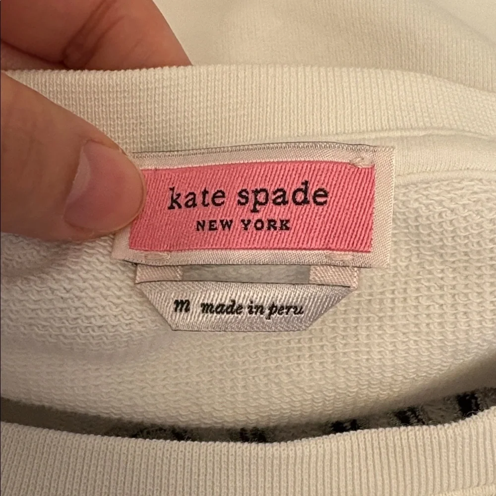 Kate Spade Cream Sweatshirt with Black Logo
